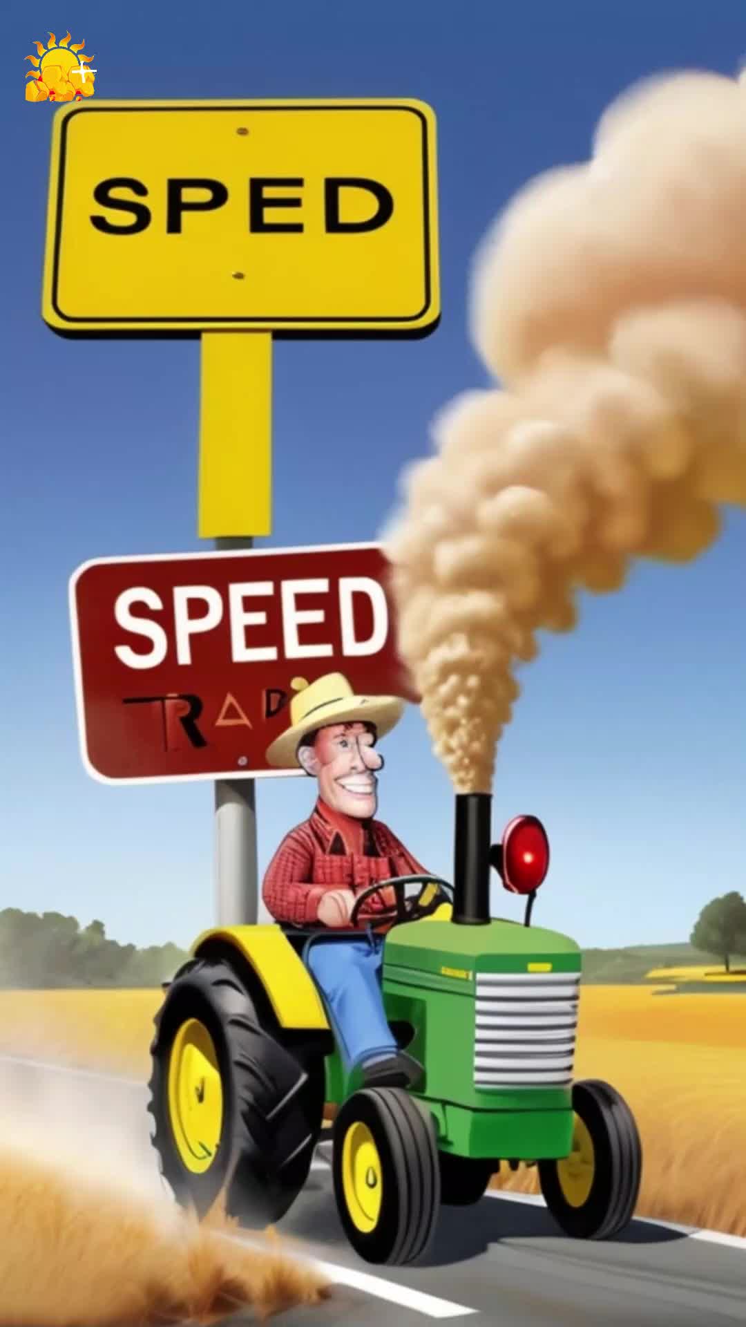 Car 🤨 Joke 🇺🇸 I got caught in a speed trap with my tractor!